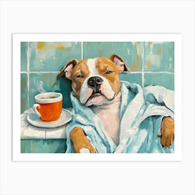 Pitbull Spa Day 10 Art Print