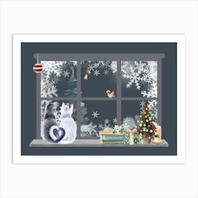 Christmas Window Art Print