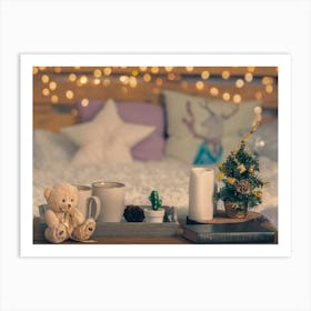 Vintage Christmas still life. Art Print