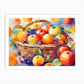 Basket Of Fruit 3 Art Print