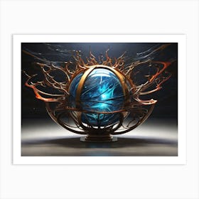 Sphere Of Fire Art Print