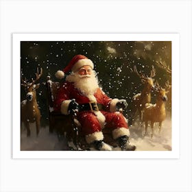 Santa Claus In The Snow 6 Art Print