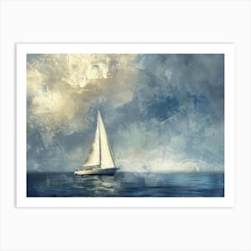 Sailboat In The Ocean 9 Art Print