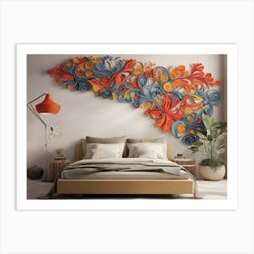 Abstract Floral Wall Art Art Print