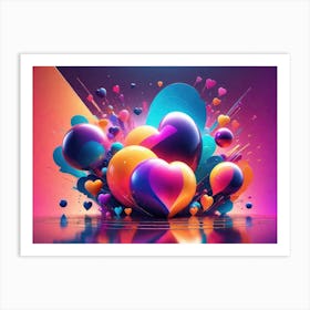 Colorful Heart Creative 27 Art Print