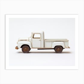 Toy Car Vintage Farm Truck White Art Print