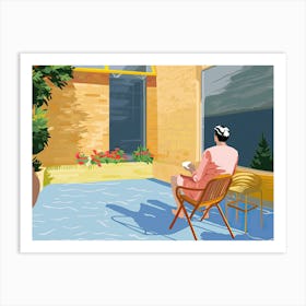 Men Having Tea, Hockney Style Art Print