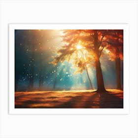 Forest Glows With Light Art Print