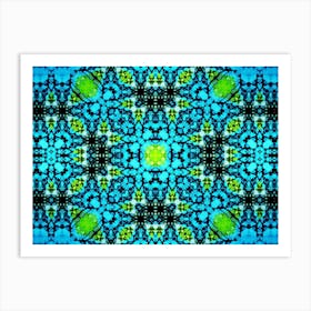 Blue And Green Emerald Abstraction Art Print