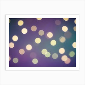 Abstract Image Of A Blurred Background With A Scattering Of Golden, Round Lights 3 Art Print