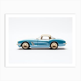 Toy Car 55 Corvette Blue Art Print