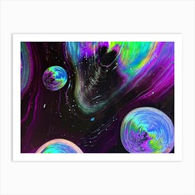 Galaxy Spheres Art Print