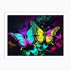 Colorful Butterflies 99 Art Print