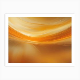 Abstract Image Of Curved Orange And Yellow Lines With A Soft, Blurred Background Art Print