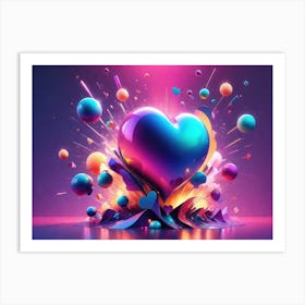 Colorful Heart Creative 15 Art Print