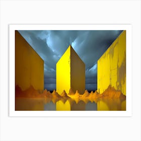 Yellow Squares Art Print