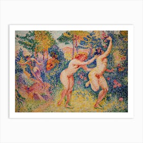 Giclée Print Depicting Two Running Nymphs, Henri Edmond Cross Art Print