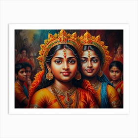 Indian Girls 1 Art Print