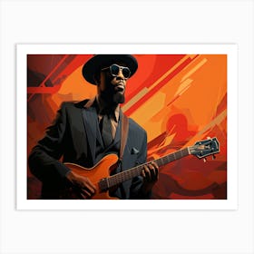 Man With A Guitar Art Print