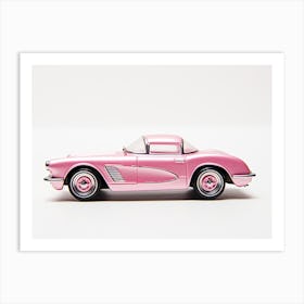 Toy Car 55 Corvette Pink 2 Art Print