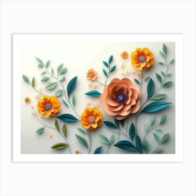 3d Floral Craft 1 Póster