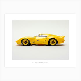 Toy Car 69 Corvette Racer Yellow Poster Art Print