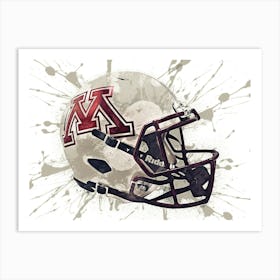 Minnesota Golden Gophers NCAA Helmet Poster 1 Art Print