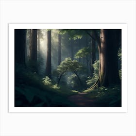 Gentle Breeze In A Whispering Forest Art Print