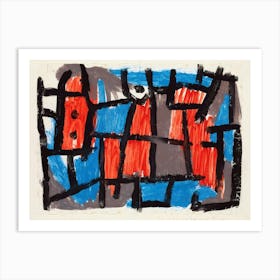 Red And Blue Squares Art Print