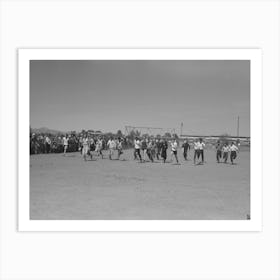 Race At The Annual Field Day Of The Fsa (Farm Security Administration) Farmworkers Community, Yuma, Arizon Art Print