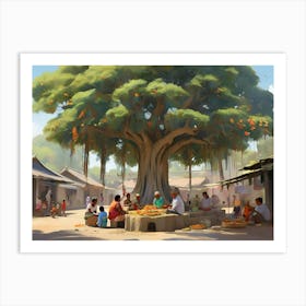 Banyan Tree paintings art print Art Print