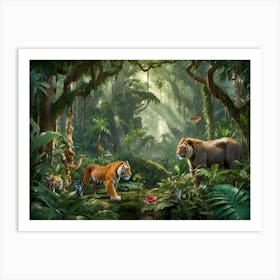 Jungle Animals 1 Art Print