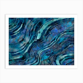 Gemstone Blue Teal Art Print