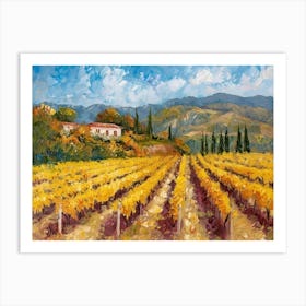 Vineyards In Tuscany 3 Art Print