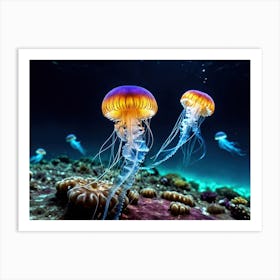 Jellyfishes 4 Art Print