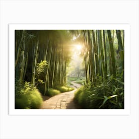 Bamboo Forest paintings art print 1 Art Print