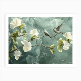 Birds On A Branch 6 Art Print