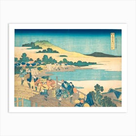 Fukui Bridge In Echizen Province , Katsushika Hokusai Art Print