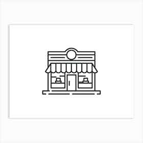 Shop Sign Vector Illustration 2 Art Print