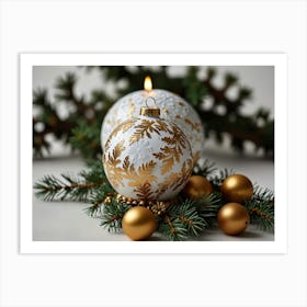 Christmas Ornaments Art Print