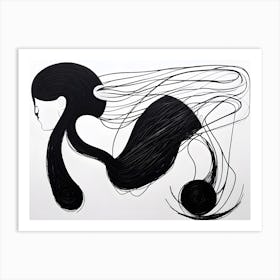 Black And White Drawing Art Print