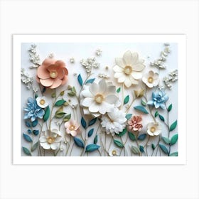 Paper Flowers 116 Art Print