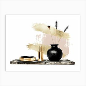 Black And Gold 90 Art Print