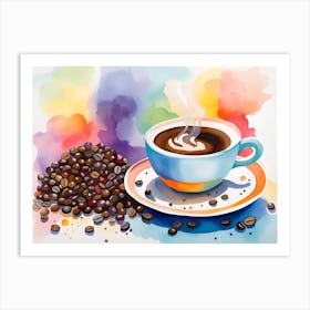 Coffee Painting Art Print