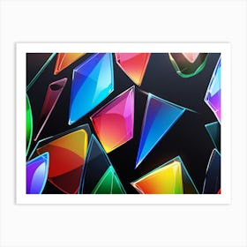 Colorful Triangles 1 Art Print