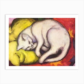 Franz Marc 1912 The White Cat in HD ~ German Impressionism Art Print