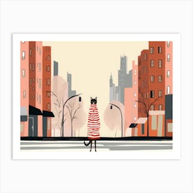 Cat In The City 2 Art Print