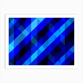 Blue Abstract Pattern Art Print