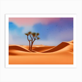 Joshua Tree In The Desert Art Print