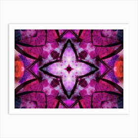 Violet Flower Watercolor And Alcohol Ink In The Author S Digital Processing 1 Art Print